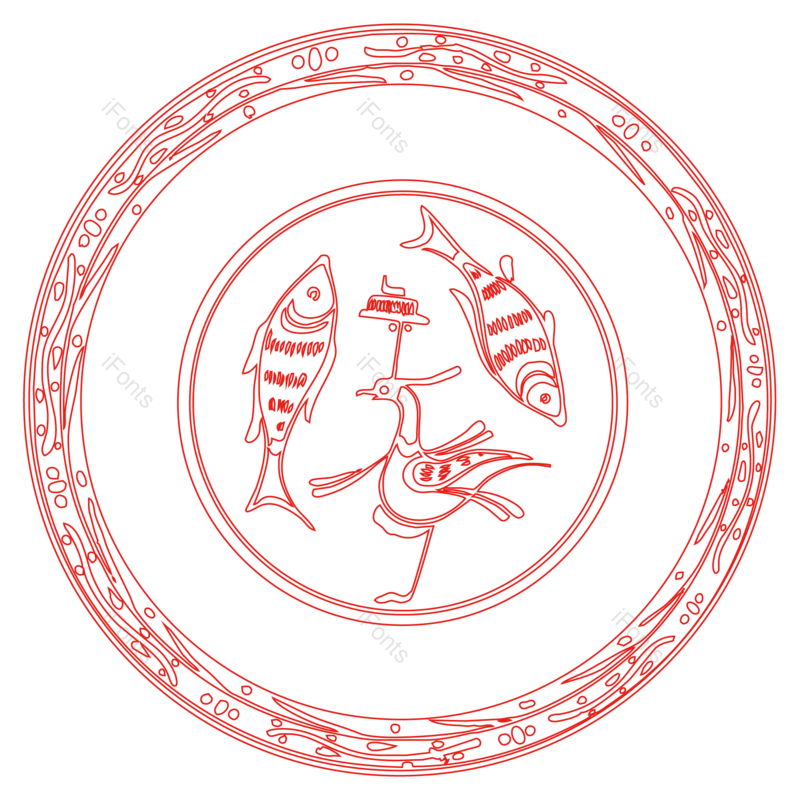 中国风图片,花纹元素,锦鲤PNG,图案免抠素材